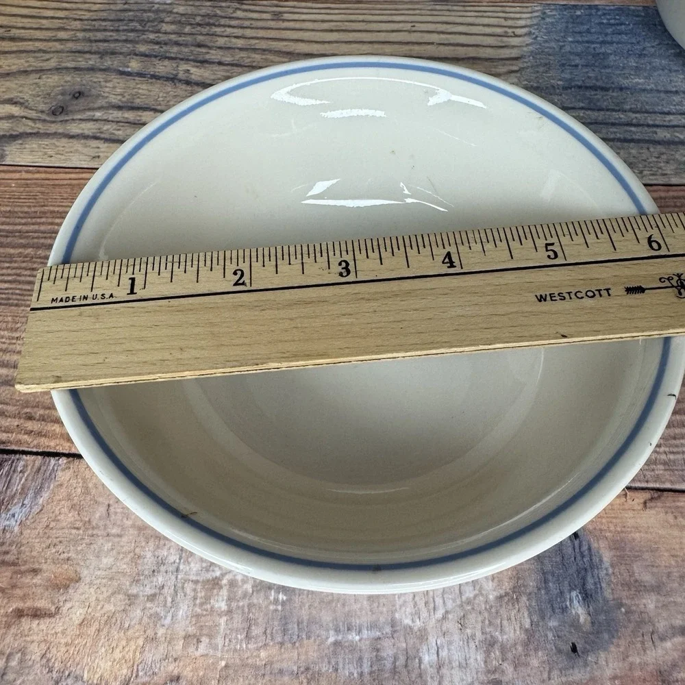 Vintage Corelle First of Spring Blue Stripe Cereal Soup Bowls Set of 2 Country